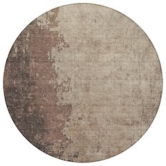 Machine Washable Indoor/Outdoor Chantille Chocolate 8' x 8' Round Rug