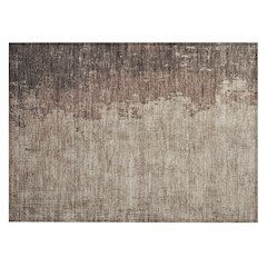 Machine Washable Indoor/Outdoor Chantille Chocolate 1'8" x 2'6" Rug