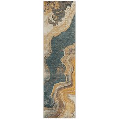Machine Washable Indoor/Outdoor Chantille Linen 2'3" x 7'6" Runner Rug