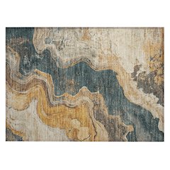 Machine Washable Indoor/Outdoor Chantille Linen 1'8" x 2'6" Rug