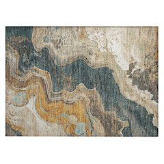 Machine Washable Indoor/Outdoor Chantille Wheat 1'8" x 2'6" Rug