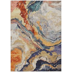 Machine Washable Indoor/Outdoor Chantille Linen 2'6" x 3'10" Rug