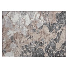 Machine Washable Indoor/Outdoor Chantille Mocha 1'8" x 2'6" Rug