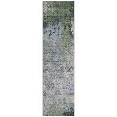 Machine Washable Indoor/Outdoor Chantille Fern 2'3" x 7'6" Runner Rug