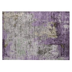 Machine Washable Indoor/Outdoor Chantille Lavender 1'8" x 2'6" Rug