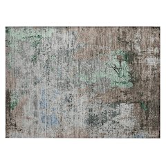Machine Washable Indoor/Outdoor Chantille Taupe 1'8" x 2'6" Rug