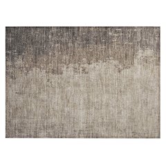 Machine Washable Indoor/Outdoor Chantille Taupe 1'8" x 2'6" Rug