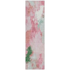 Machine Washable Indoor/Outdoor Chantille Blush 2'3" x 7'6" Runner Rug