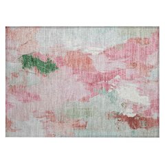 Machine Washable Indoor/Outdoor Chantille Blush 1'8" x 2'6" Rug