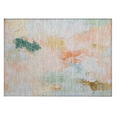 Machine Washable Indoor/Outdoor Chantille Peach 1'8" x 2'6" Rug