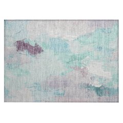 Machine Washable Indoor/Outdoor Chantille Teal 1'8" x 2'6" Rug