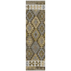 Machine Washable Indoor/Outdoor Chantille Brown 2'3" x 7'6" Runner Rug
