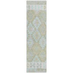 Machine Washable Indoor/Outdoor Chantille Sage 2'3" x 7'6" Runner Rug