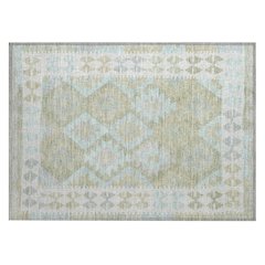 Machine Washable Indoor/Outdoor Chantille Sage 1'8" x 2'6" Rug