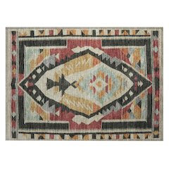 Machine Washable Indoor/Outdoor Chantille Red 1'8" x 2'6" Rug