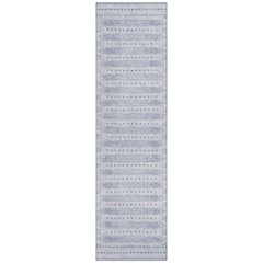 Machine Washable Indoor/Outdoor Chantille Blue 2'3" x 7'6" Runner Rug