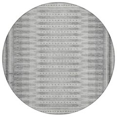 Machine Washable Indoor/Outdoor Chantille Gray 8' x 8' Round Rug
