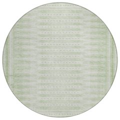 Machine Washable Indoor/Outdoor Chantille Sage 8' x 8' Round Rug