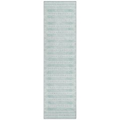 Machine Washable Indoor/Outdoor Chantille Turquoise 2'3" x 7'6" Runner Rug