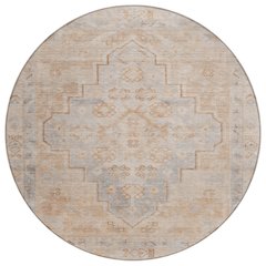 Machine Washable Indoor/Outdoor Chantille Copper 8' x 8' Round Rug