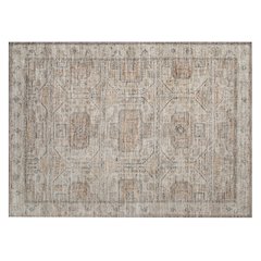 Machine Washable Indoor/Outdoor Chantille Beige 1'8" x 2'6" Rug