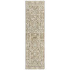 Machine Washable Indoor/Outdoor Chantille Beige 2'3" x 7'6" Runner Rug