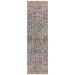 Machine Washable Indoor/Outdoor Chantille Orange 2'3" x 7'6" Runner Rug
