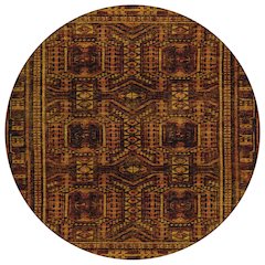 Machine Washable Indoor/Outdoor Chantille Paprika 8' x 8' Round Rug