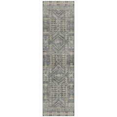 Machine Washable Indoor/Outdoor Chantille Pewter 2'3" x 7'6" Runner Rug