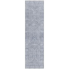 Machine Washable Indoor/Outdoor Chantille Sky 2'3" x 7'6" Runner Rug