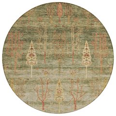 Machine Washable Indoor/Outdoor Chantille Aloe 8' x 8' Round Rug