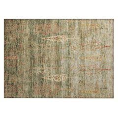 Machine Washable Indoor/Outdoor Chantille Aloe 1'8" x 2'6" Rug