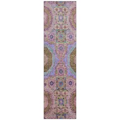 Machine Washable Indoor/Outdoor Chantille Pink 2'3" x 7'6" Runner Rug