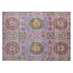 Machine Washable Indoor/Outdoor Chantille Pink 1'8" x 2'6" Rug