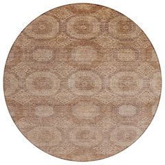 Machine Washable Indoor/Outdoor Chantille Copper 8' x 8' Round Rug