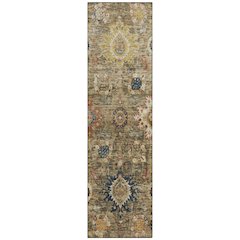 Machine Washable Indoor/Outdoor Chantille Brown 2'3" x 7'6" Runner Rug