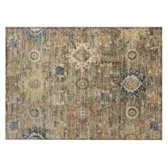 Machine Washable Indoor/Outdoor Chantille Brown 1'8" x 2'6" Rug