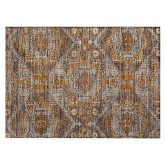 Machine Washable Indoor/Outdoor Chantille Copper 1'8" x 2'6" Rug