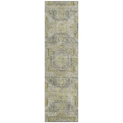 Machine Washable Indoor/Outdoor Chantille Khaki 2'3" x 7'6" Runner Rug