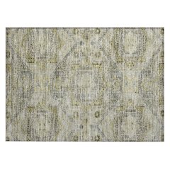 Machine Washable Indoor/Outdoor Chantille Khaki 1'8" x 2'6" Rug