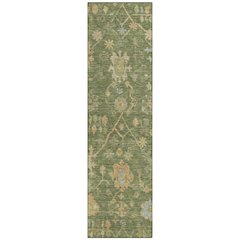 Machine Washable Indoor/Outdoor Chantille Fern 2'3" x 7'6" Runner Rug