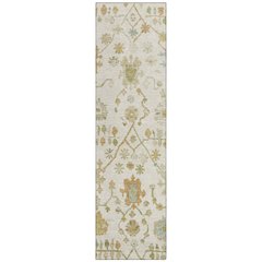 Machine Washable Indoor/Outdoor Chantille Ivory 2'3" x 7'6" Runner Rug
