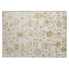Machine Washable Indoor/Outdoor Chantille Ivory 1'8" x 2'6" Rug