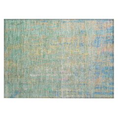 Machine Washable Indoor/Outdoor Chantille Teal 1'8" x 2'6" Rug