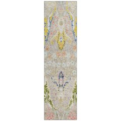 Machine Washable Indoor/Outdoor Chantille Beige 2'3" x 7'6" Runner Rug