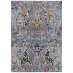 Machine Washable Indoor/Outdoor Chantille Gray 2'6" x 3'10" Rug