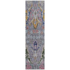 Machine Washable Indoor/Outdoor Chantille Gray 2'3" x 7'6" Runner Rug