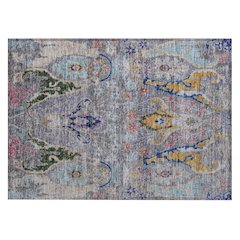 Machine Washable Indoor/Outdoor Chantille Gray 1'8" x 2'6" Rug