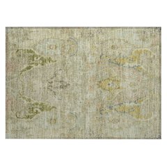 Machine Washable Indoor/Outdoor Chantille Khaki 1'8" x 2'6" Rug
