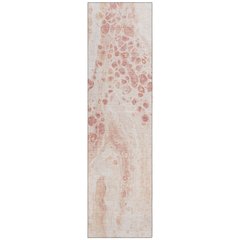 Machine Washable Indoor/Outdoor Chantille Salmon 2'3" x 7'6" Runner Rug